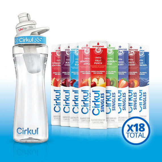 22oz. Plastic Bottle & LifeSip® Fruit Punch W9