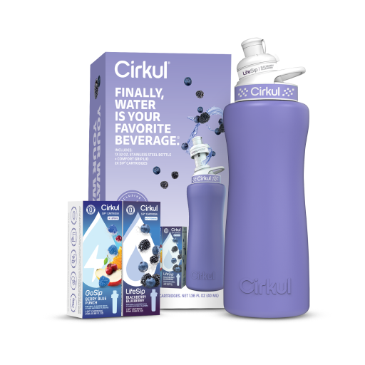 32oz. Matte Periwinkle Stainless Steel Bottle Starter Kit R4